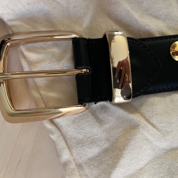 KHAITE Black and Gold Studded Belt main image 8